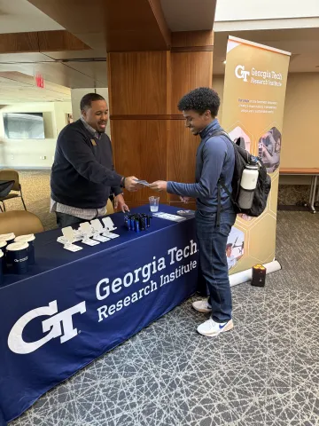 During the afternoon session, students were able to speak one-on-one with GTRI recruiters.