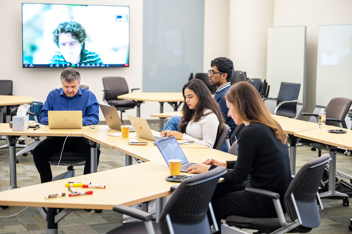 Dimitrios Psaltis (left) and Feryal Özel (right) recently hosted an EHT workshop on campus. (Photo: CK Chan)