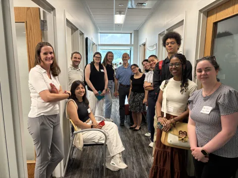 The first cohort of the Neuroscience and Neurotechnology Ph.D. Program were welcomed to campus during a launch event in August 2025. 