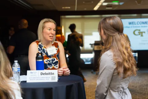 Deloitte Manager Maureen Metcalfe (M.S. in Biology, 2014) provided insights into the Deloitte recruiting process.