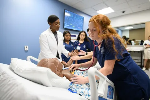 Nursing students at the Nell Hodgson Woodruff School of Nursing at Emory University