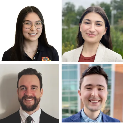New College of Sciences ARCS Scholars (from left to right): Alivia Eng, Marrissa Izykowicz, Zach Mobille, and John Pederson.