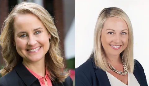 Lesley Baradel and Christie Stewart