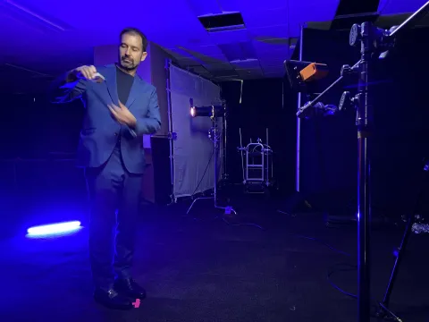 Matt Baker behind the scenes in Las Vegas