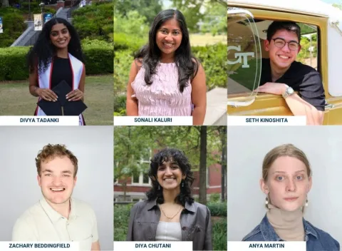 A collage of this year's Fulbright recipients from Georgia Tech