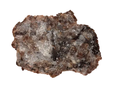 An optical image of the chip from the lunar rock the team investigated.
