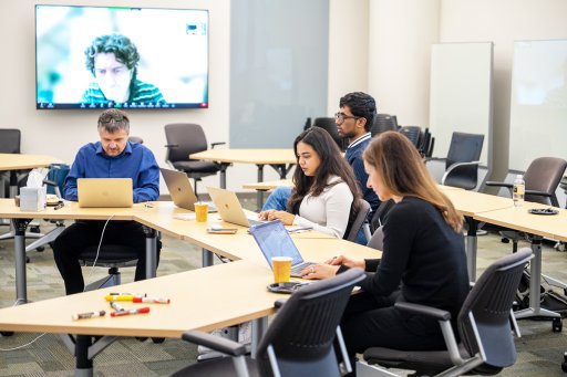 Dimitrios Psaltis (left) and Feryal Özel (right) recently hosted an EHT workshop on campus. (Photo: CK Chan)